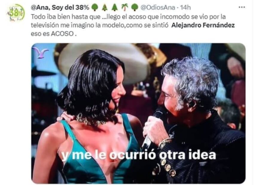 ¿Coqueteo o acoso?: Alejandro Fernández reacciona así con modelo en escenario de Viña del Mar 