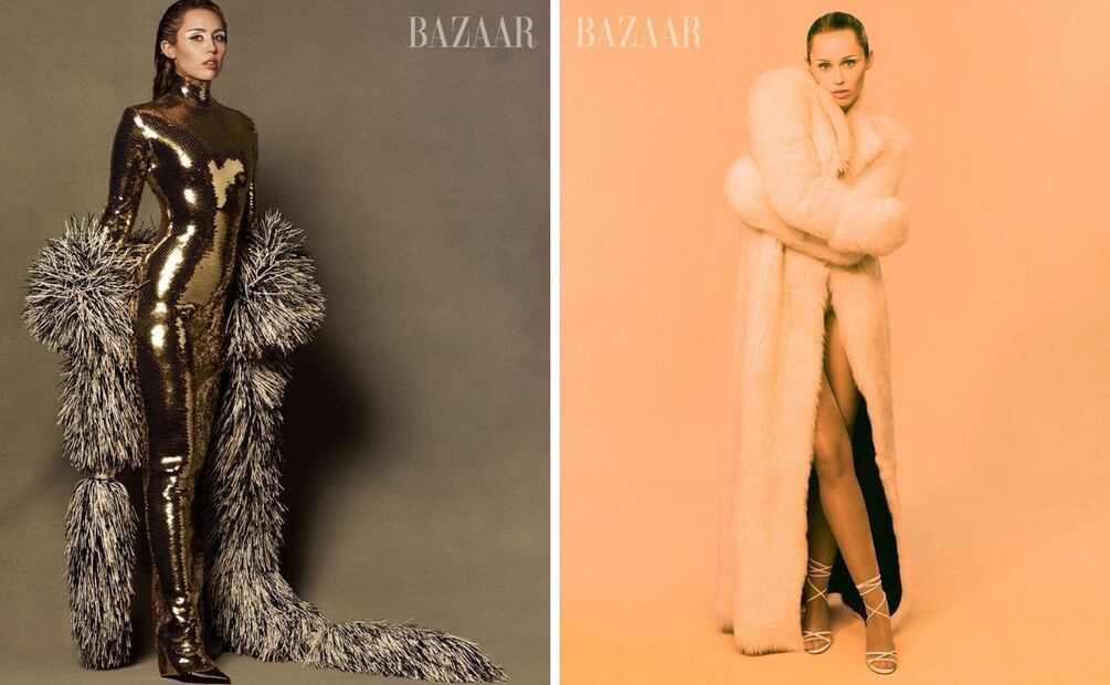 Miley Cyrus brilla en la edición de diciembre de Harper's Bazaar. Foto: Harper's Bazaar (Ethan James Green)