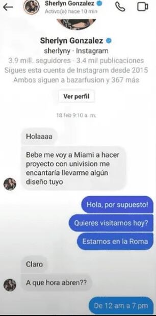 Sherlyn, señalada públicamente por "robarse" ropa de una diseñadora