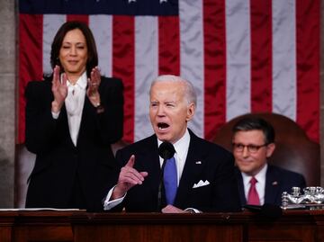 Biden ataca a Trump y se niega a "demonizar migrantes" en su discurso del estado de la Unión
