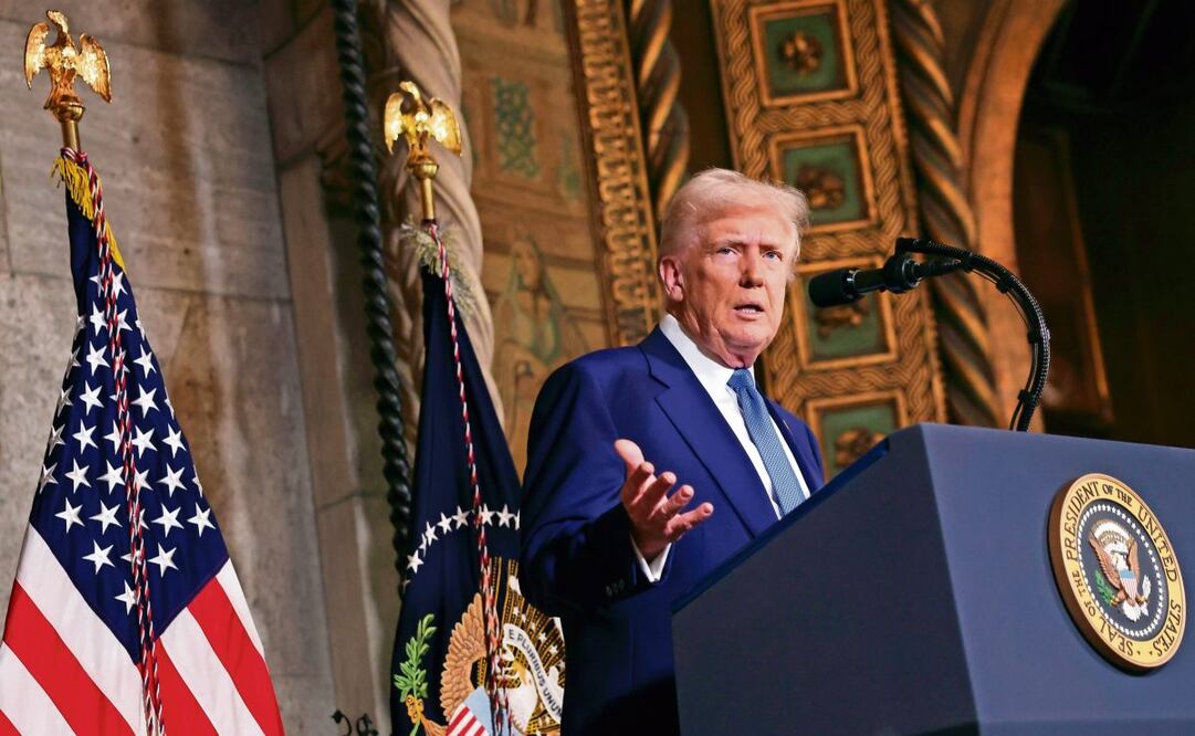 El presidente Donald Trump en Mar-a-Lago, en Palm Beach, Florida, el martes pa sado. (20/02/2025) Foto: AP