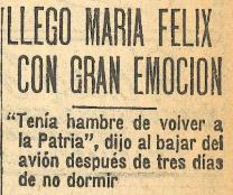 Hace 70 años María Félix regresó a México con 32 maletas y dos perritos