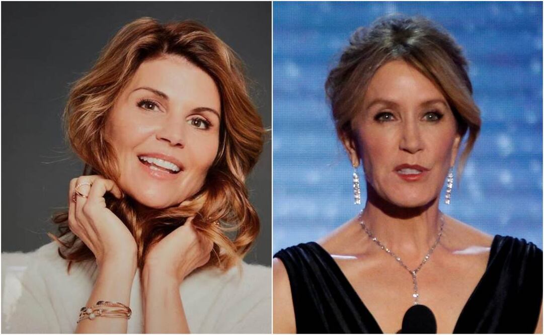 Las actrices de Hollywood Lori Loughlin y Felicity Huffman 