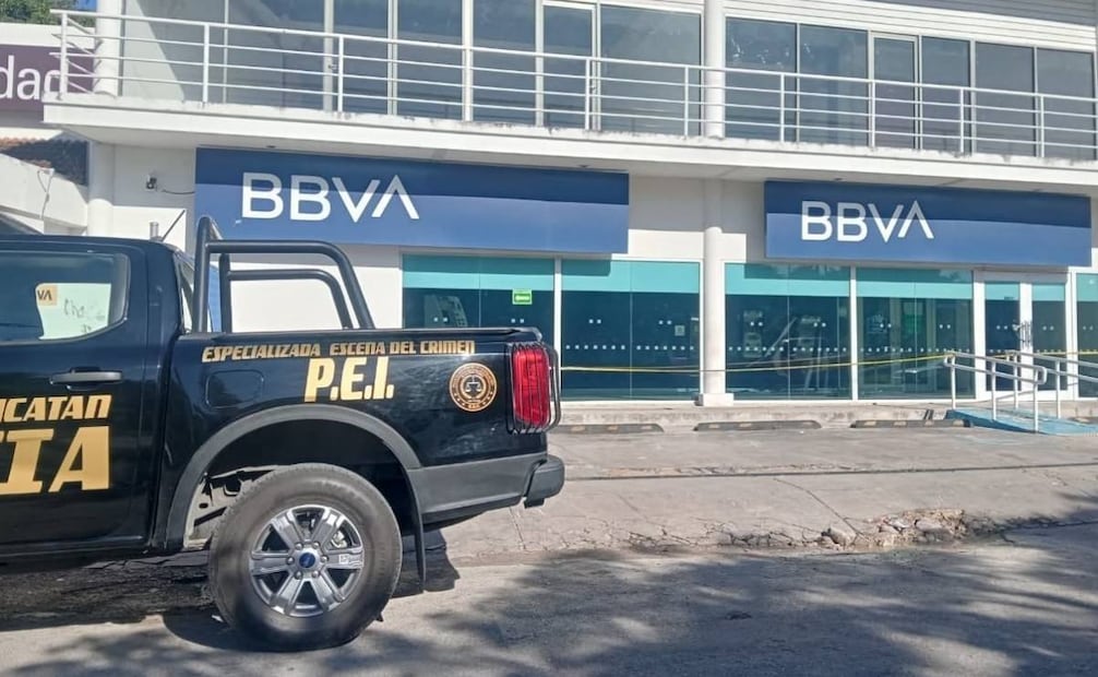 Intento de robo y daños a un cajero automático. Foto Especial