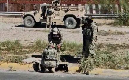 Elementos de la Guardia Nacional y del Ejército realizan operativo en frontera de Ciudad Juárez en busca de túneles