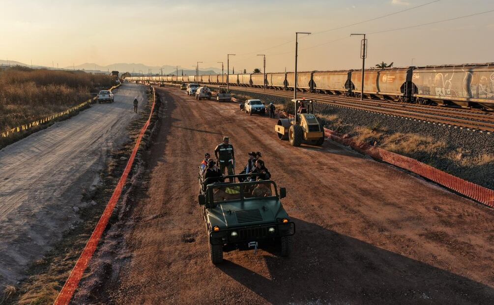 Construcción del Tren México-Querétaro (20/12/2025). Foto: Presidencia