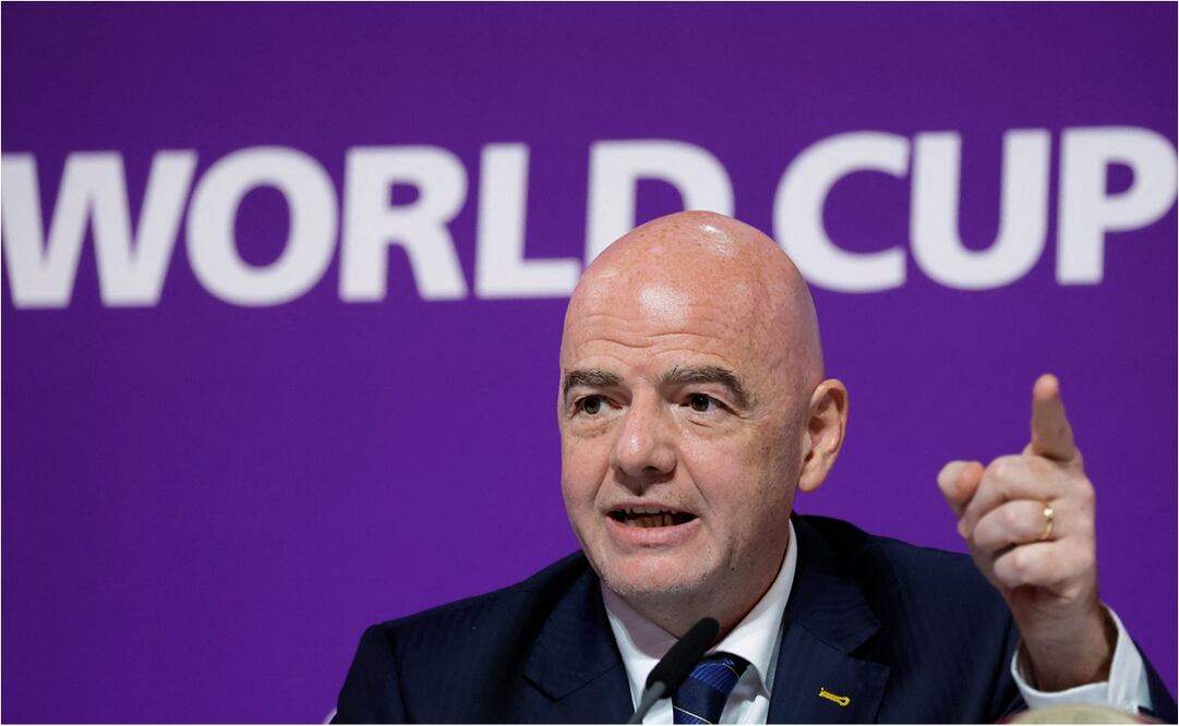 El presidente de la FIFA en conferencia de prensa. FOTO: AFP