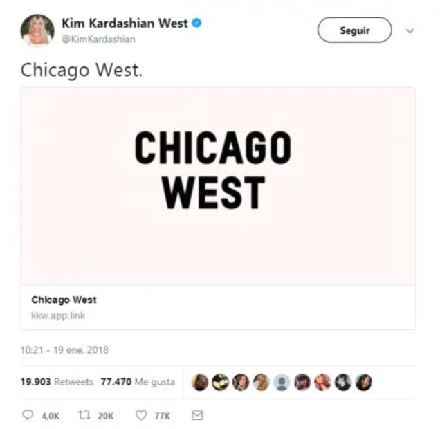 Revelan el nombre de la nueva hija de Kim Kardashian