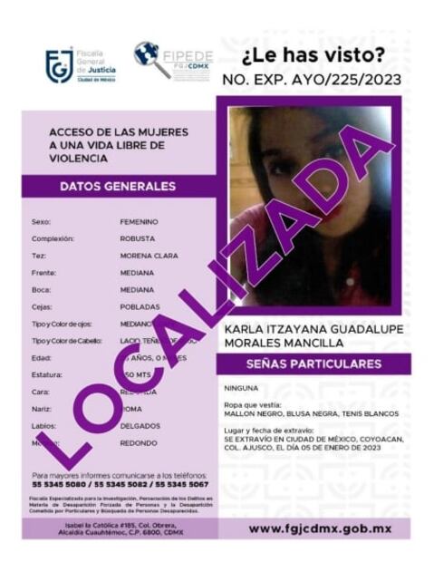 Localizan con vida a Karla Itzayana en Central de Autobuses de Pachuca, Hidalgo