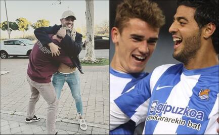 Carlos Vela y un emotivo abrazo tras reencontrarse con Antoine Griezmann
