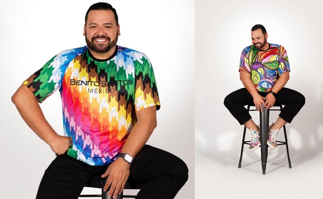 Benito Santos regresó a las pasarelas presenciales con una colorida colección / Fotos: Instagram @benitosantosoficial