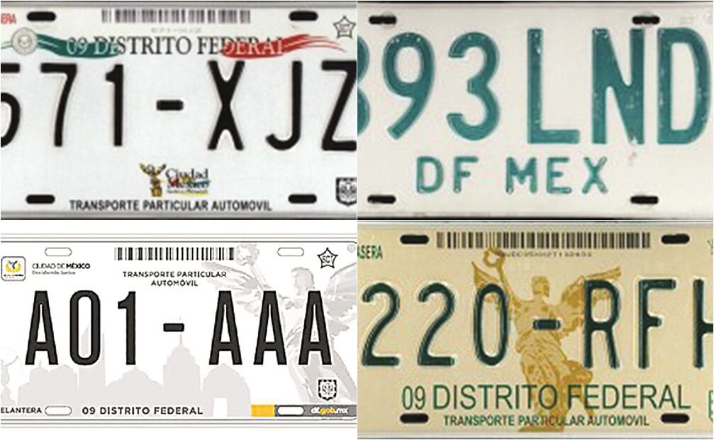 Placas del auto. Foto: Archivo / EL UNIVERSAL