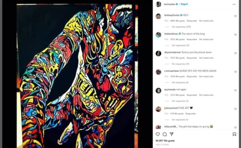 Tommy Lee, baterista de de Mötley Crüe, publica foto desnudo que desaparece de Instagram 