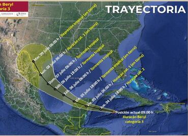 Huracán Beryl: Quintana Roo continua en Alerta Naranja; se espera impacto en Tulum y Felipe Carrillo Puerto