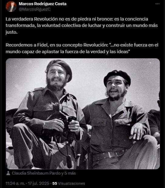 Publicación en X del embajador de Cuba en México. Foto: captura de pantalla