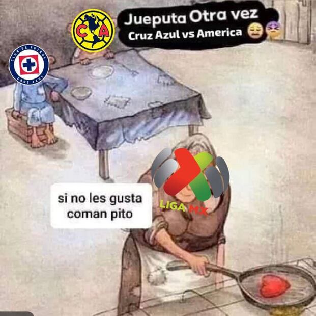 MEMES América y Cruz Azul
