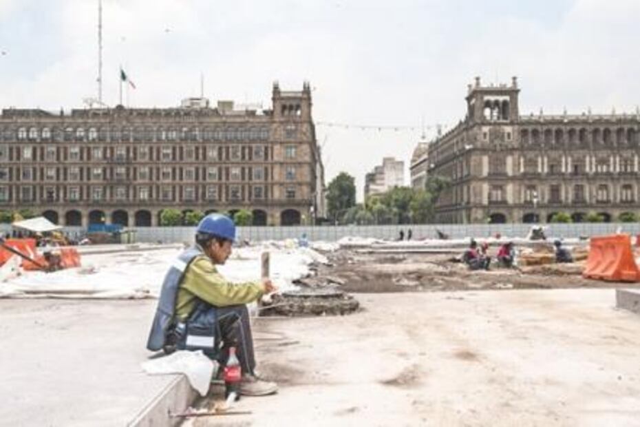 Zócalo. Obras de remodelación van a contrarreloj