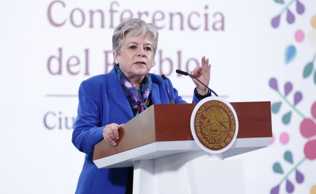 Alicia Bárcena, secretaria de Medio Ambiente y Recursos Naturales, en la conferencia matutina de Claudia Sheinbaum. Foto: Fernanda Rojas / EL UNIVERSAL