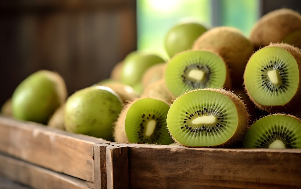 El kiwi es una fruta rica en serotonina, compuesto clave para un buen descanso. Foto: Freepik