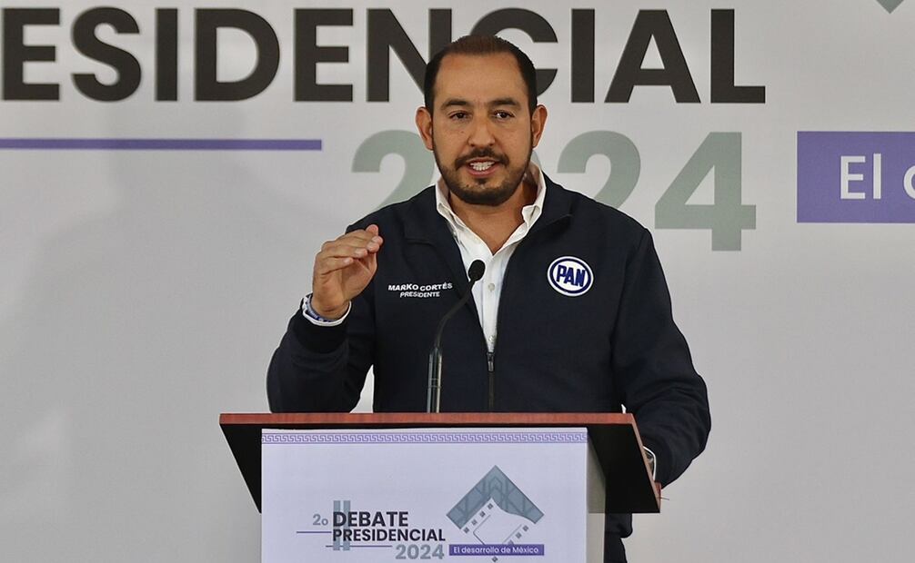 El líder nacional del PAN habló en las instalaciones donde será el segundo debate presidencial. Foto: Berenice Fregoso / EL UNIVERSAL