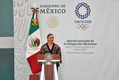 Ana Gabriela Guevara entrega estímulos a los medallistas mexicanos en Tokio 2020