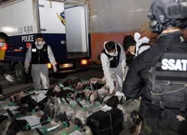 Corea del Sur incauta 2 toneladas de cocaína en buque que zarpó de México; es la mayor operación antidroga del país