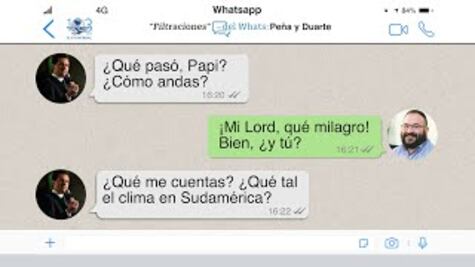 Duarte negocia su entrega con Peña, "Filtraciones" del Whats