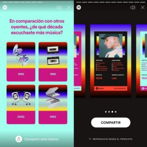 Spotify Wrapped: qué canciones escuchaste más este 2020 
