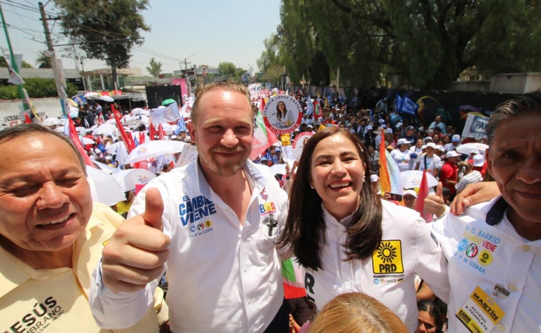 Taboada arropó a Karen Quiroga en su búsqueda por ser alcaldesa de Iztapalapa el próximo 2 de junio. Foto: Especial