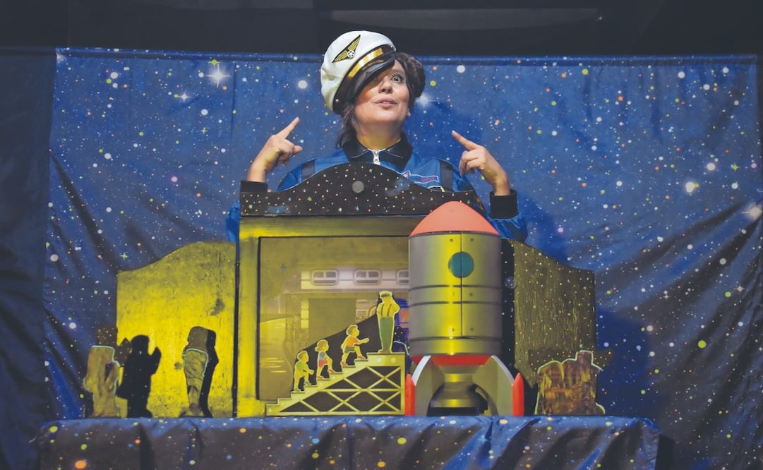 La puesta se presenta en modalidad multimedia y cuentacuentos. Foto: de Colectivo La Imaginave