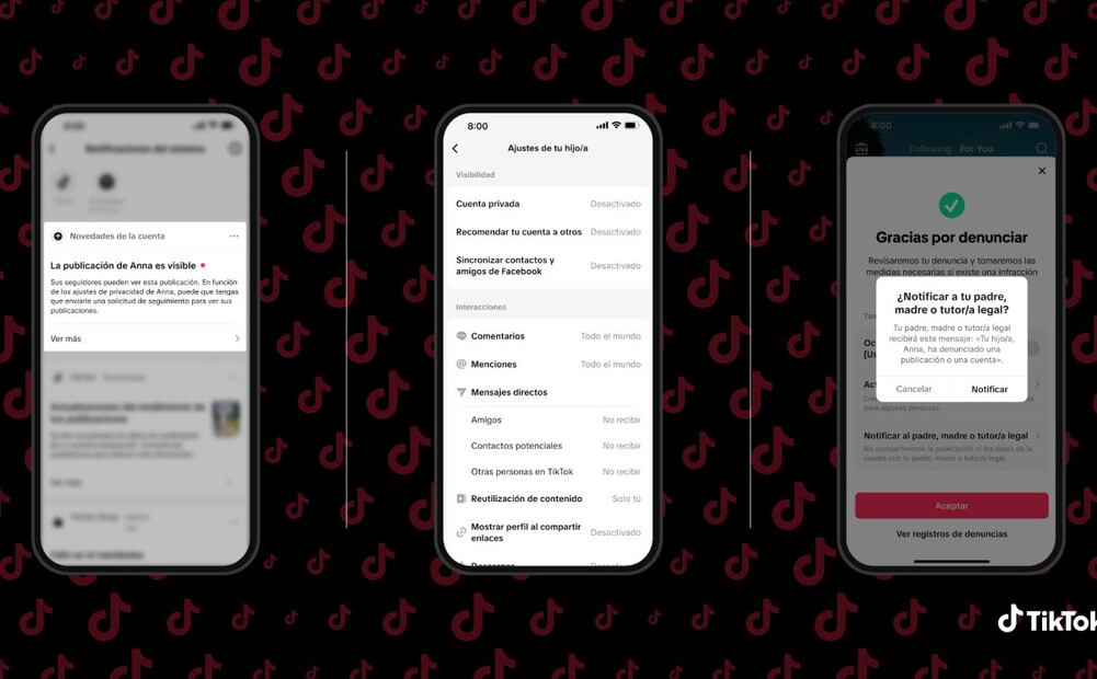 TikTok lanza nuevas funciones para adolescentes y creadores. Imagen: cortesía