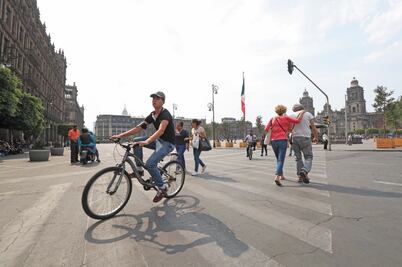 Zócalo será, por un día, sólo para peatones y ciclistas