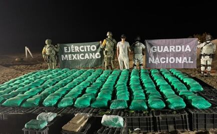 Cae chofer en Sonora con cargamento de metanfetamina, fentanilo y goma de opio; estaba escondido en cajas de chiles