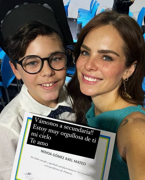 María José Magán y su hijo Alex, el día de su graduación de la escuela primaria.
Foto: Instagram