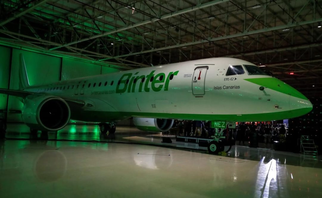 Foto de archivo de la entrega del primer avión Embraer E195-E2 de la flota de Binter, en la sede de la empresa brasileña en el estado de São Paulo (Brasil). Foto: EFE