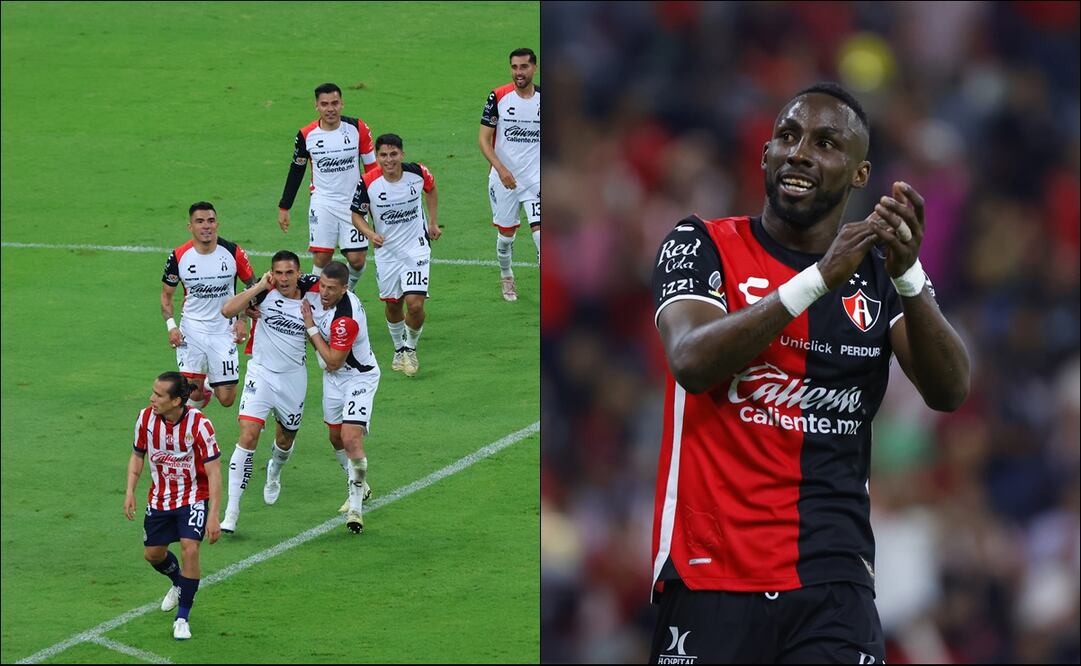 Julián Quiñones festejó el triunfo del Atlas sobre Chivas / Foto: Especiales