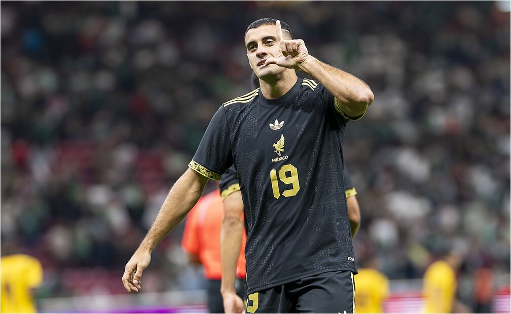 Germán Berterame celebra su gol en el estadio Akron. FOTO: IMAGO7