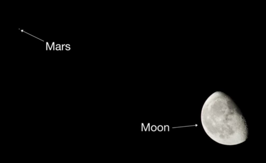La conjunción de la Luna y Marte y otros eventos astronómicos que podrás apreciar en septiembre