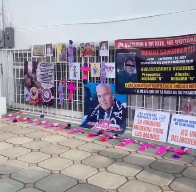 Activistas exigen justicia por violencia, vicaría, económica física y se manifiestan en la Comisión de Derechos Humanos de Hidalgo. (Foto: Dinorath Mota)