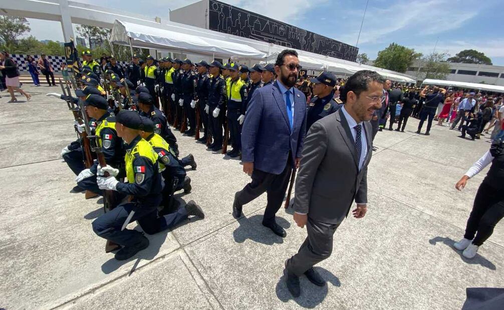 Elementos egresados de la Universidad de la Policía de la Ciudad de México. Foto: Alberto Acosta. EL UNIVERSAL