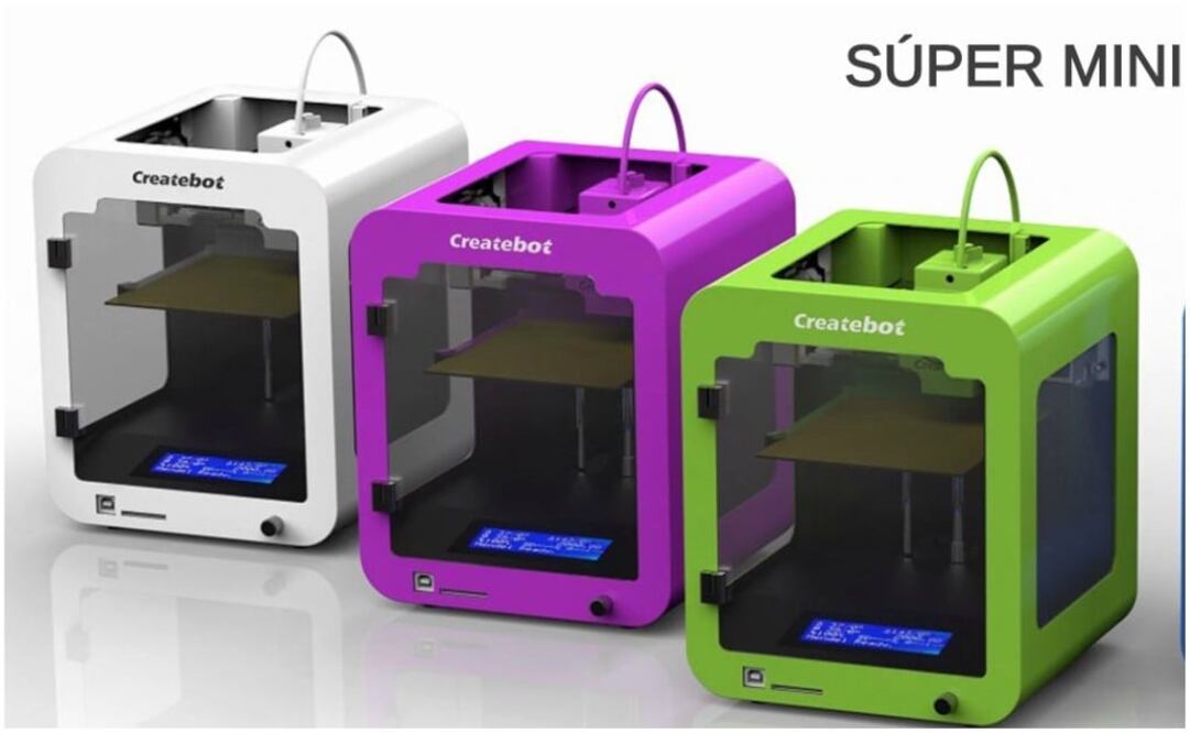 El modelo Súper mini está diseñada para creativos que desean adentrarse al mundo en 3D, incluso niños