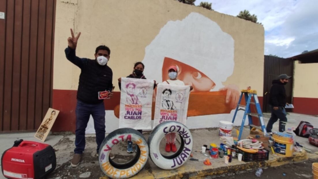 Murales comunitarios: una campaña electoral diferente en Palmar de Bravo, Puebla