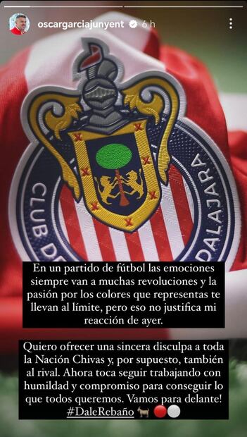 Oscar García ofreció disculpas a la afición de Chivas y al rival