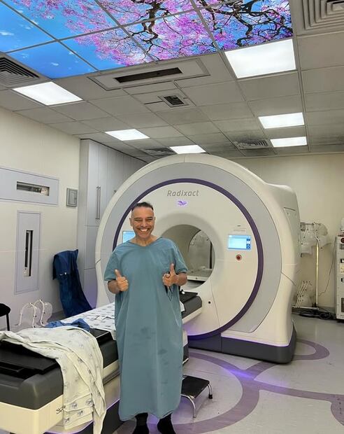 Xava Drago en una de sus sesiones de radioterapia.