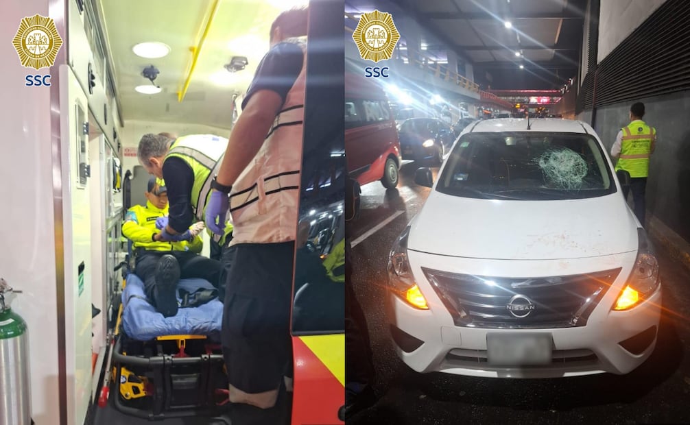 Al lugar acudieron paramédicos para brindar atención médica al oficial lesionado
Foto: Especial.