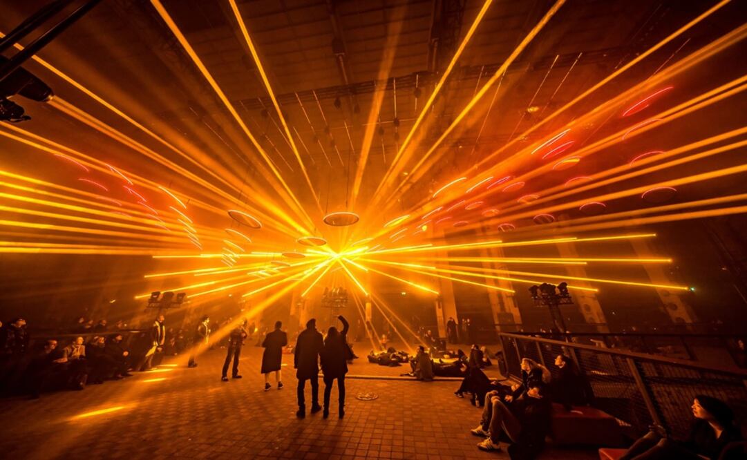 The art installation was created by artist Christopher Bauder and musician Kangding Ray