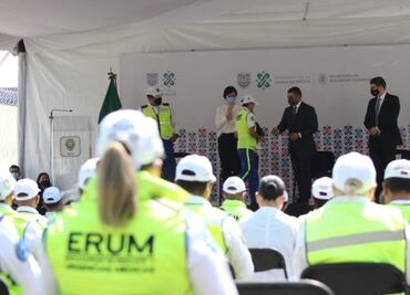 García Harfuch entrega reconocimientos a personal del ERUM, SSC y PBI por labor durante pandemia