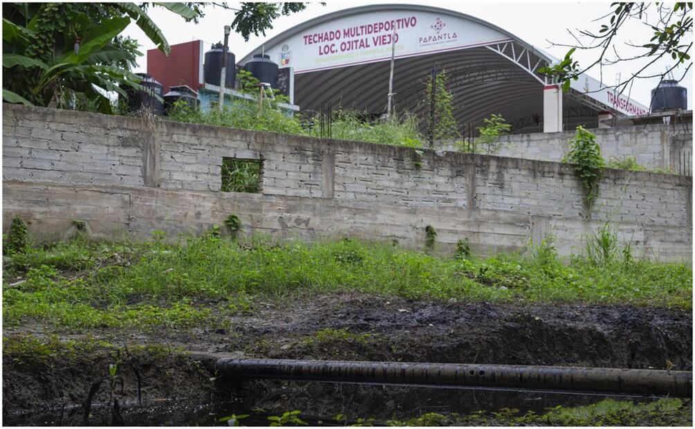 Al menos 19 organizaciones ambientalistas denuncian a Pemex en Veracruz por falta de limpieza en derrame de hidrocarburo en un arroyo (3/10/2024). Foto: Especial