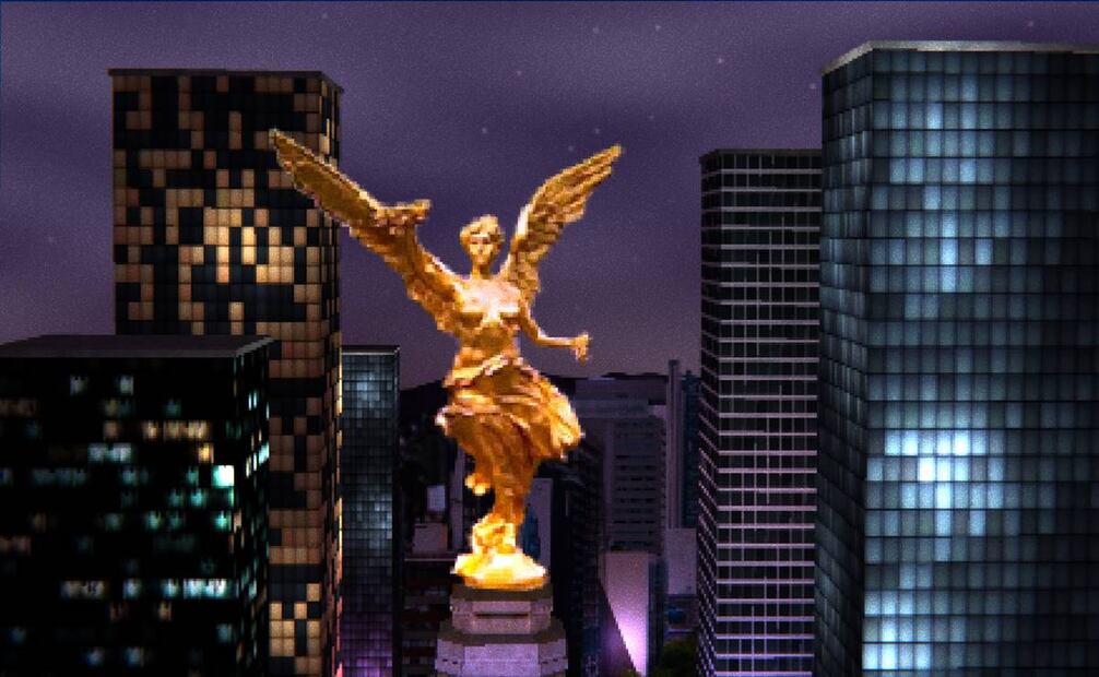 La posibilidad de ambientar un videojuego completo con los diseños de Victor Estrella significaría la oportunidad de ver ya no sólo el Ángel de la Independencia, sino quizá gran parte del Paseo de la Reforma en 3D. Imagen: Victor Estrella.
