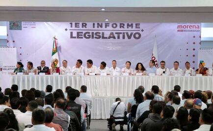 Asiste Murat a informe de diputados de Morena